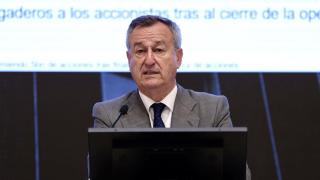 César González-Bueno, consejero delegado de Sabadell, el miércoles durante la rueda de prensa para presentar la venta de TSB a Santander.