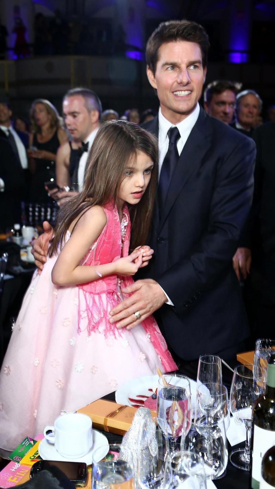 Tom Cruise, con su hija Katie Holmes, en 2012.
