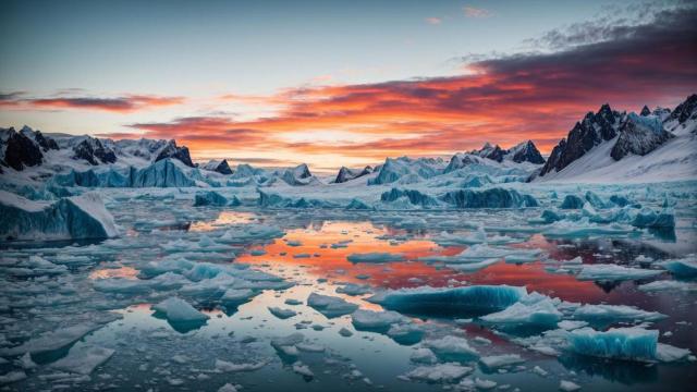El cambio climático acelera el derretimiento de los polos.