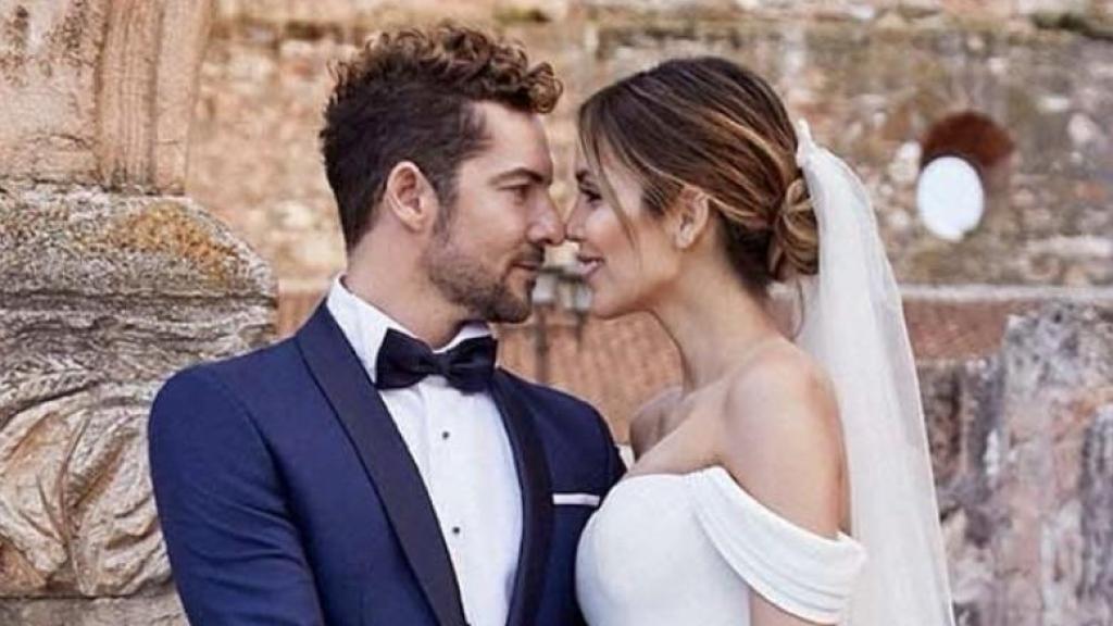 David Bisbal y Rosanna Zanetti, el 2 de julio de 2018 en su boda.