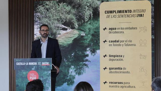 Sergio Gutiérrez durante su intervención en el Consejo de Agua del PSOE de Castilla-La Mancha.