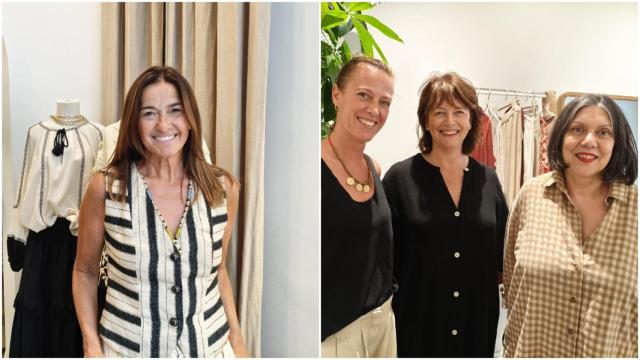 María Fernández, propietaria de Mazzi y el equipo de Gotas de lluvia en A Coruña