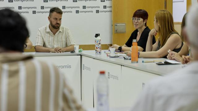 Los diputados de Compromís, Àgueda Micó y Alberto Ibáñez. Biel Aliño