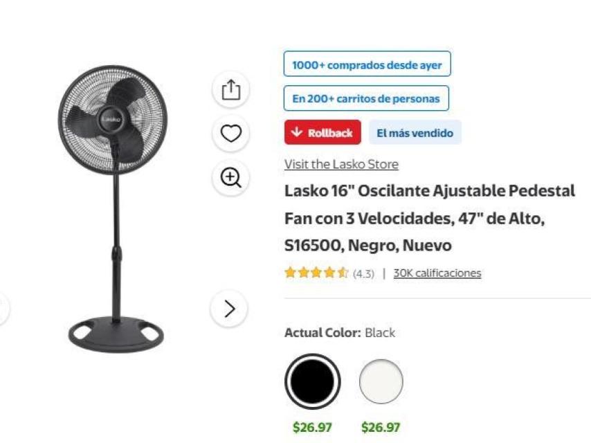 Captura de pantalla de Walmart