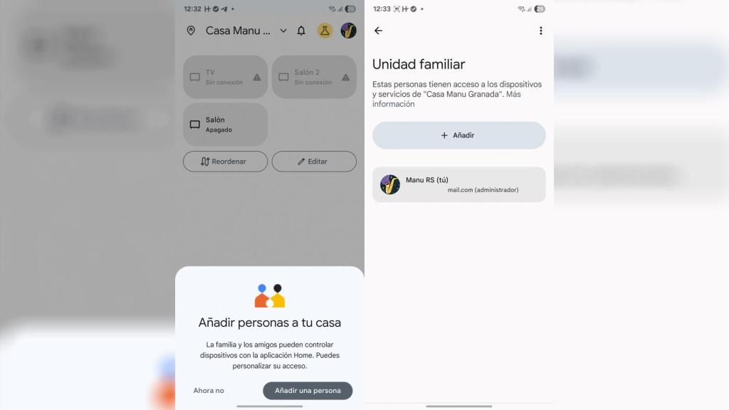Añadiendo una persona en Google Home
