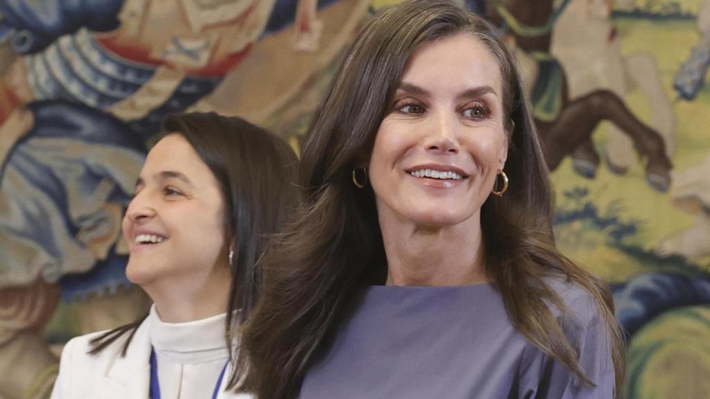 La Reina, en la primera de sus audiencias en palacio.