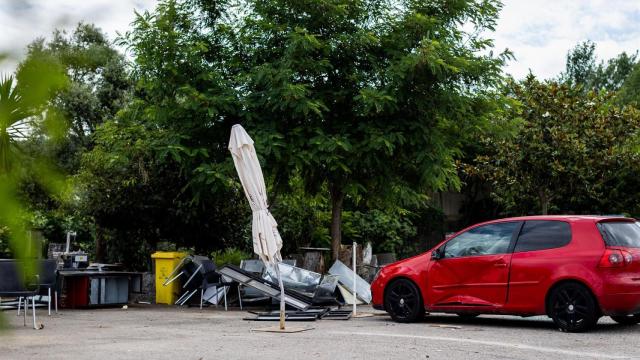 Destrozos en el lugar en el que ocurrieron los hechos.