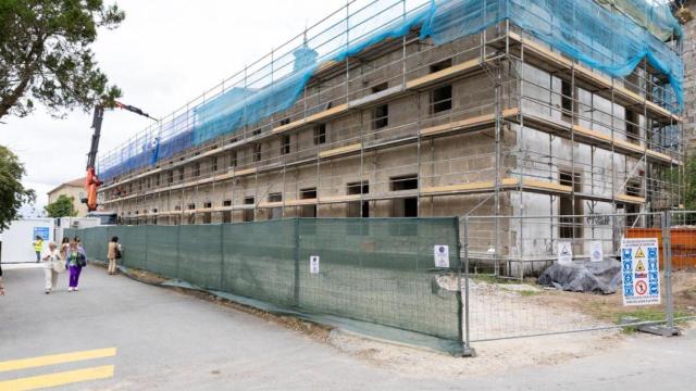 Obras en el centro de salud de Conxo, en Santiago.
