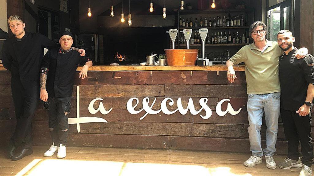 Iván con parte de su equipo en La Excusa de Simancas