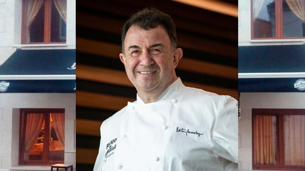 Martín Berasategui y fachada de La Tomasa.