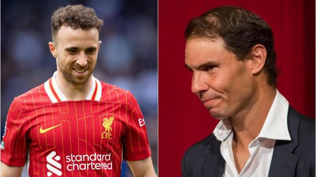 Rafael Nadal y Diogo Jota.