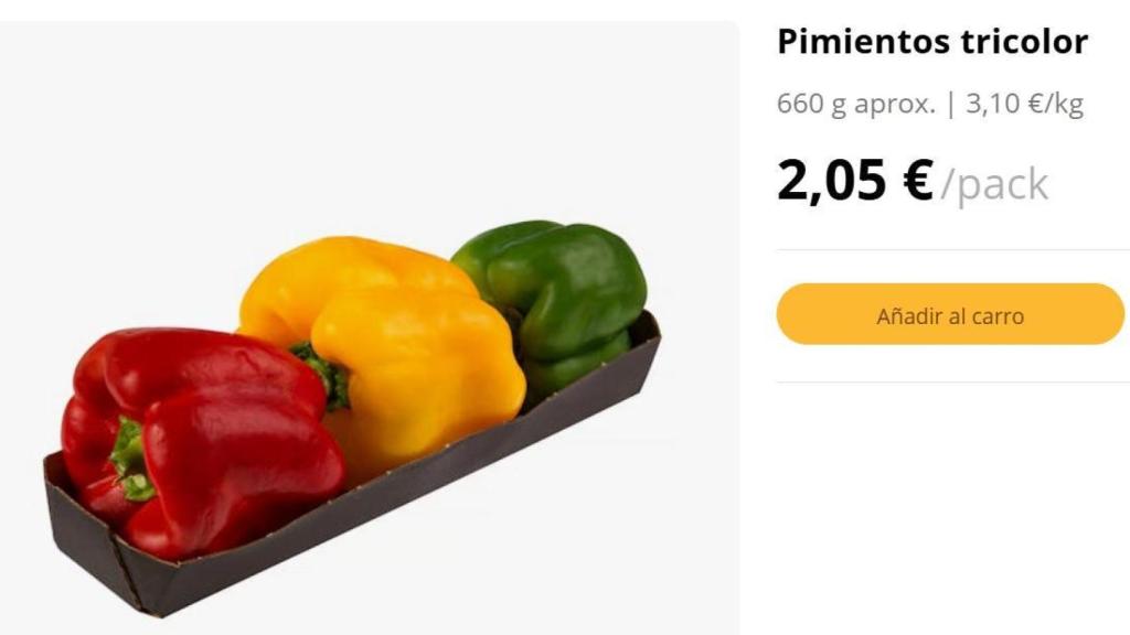 Pimientos tricolor.