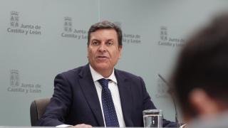 El portavoz de la Junta, Carlos Fernández Carriedo, durante la rueda de prensa posterior al Consejo de Gobierno de este jueves