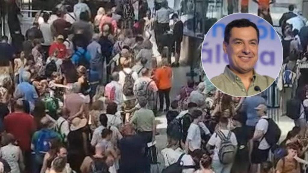 Captura del vídeo que muestra el estado de la estación de AVE de Málaga.