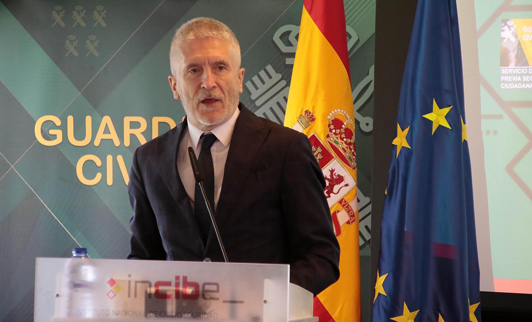El ministro del Interior, Fernando Grande-Marlaska, presenta el sistema de denuncia telemática de la Guardia Civil