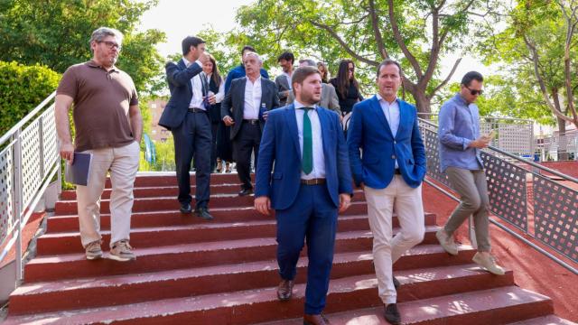 Carlos Velázquez y Nacho Hernando durante la visita.