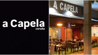 Logo del nuevo Capela y exterior del restaurante original de Arteixo