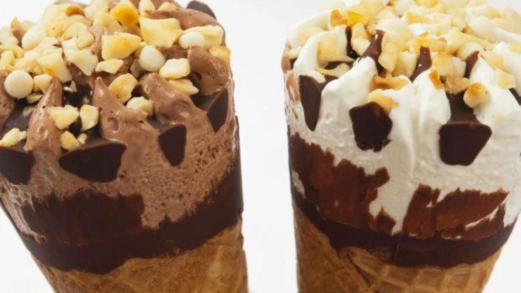 Unos conos helados.