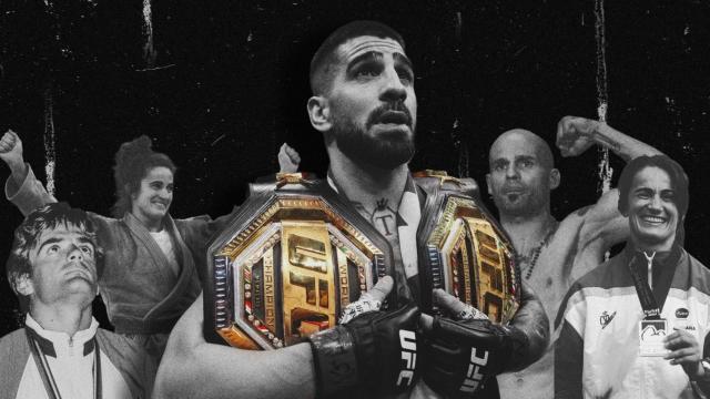 De izquierda a derecha, Kiko Sánchez, Isabel Fernández, Ilia Topuria, Kiko Martínez y Miriam Blasco.