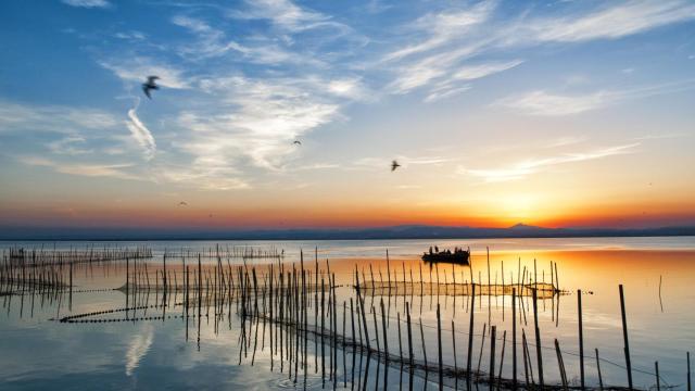 Un atardecer en La Albufera de Valencia