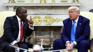 El presidente de Estados Unidos, Donald Trump, se reúne con el presidente sudafricano Cyril Ramaphosa en la Casa Blanca.