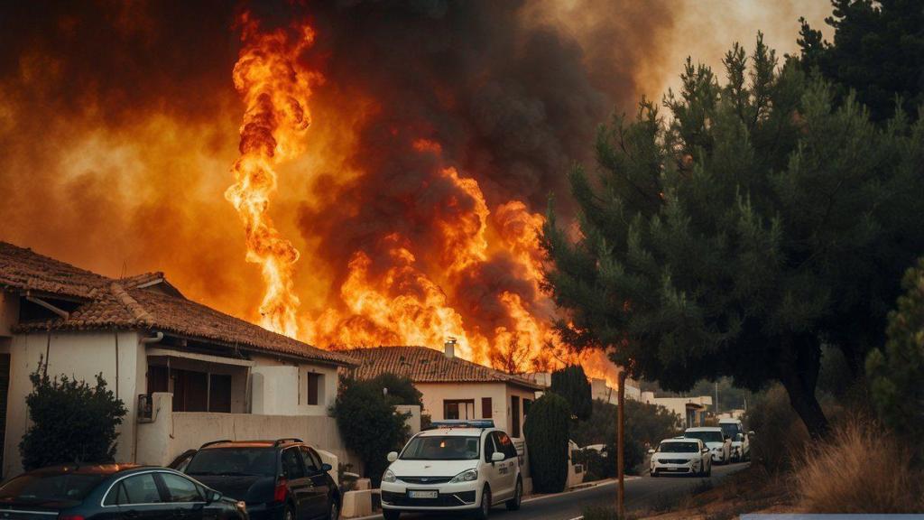 Incendio en la isla de Creta.