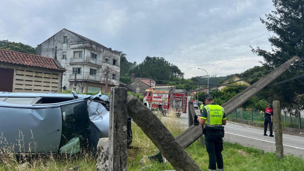 Accidente de tráfico en Boiro.