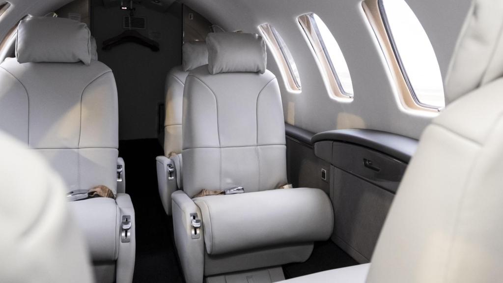 Interior de uno de los Cessna Citation CJ2+, con matrícula D-IBEA, de Atlantic Air Solutions
