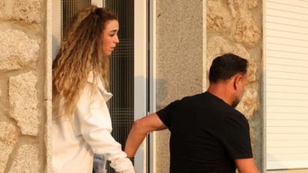 La viuda de Diogo Jota, en el Instituto de Medicina Legal y Ciencias Forenses de Zamora este jueves, 3 de julio.