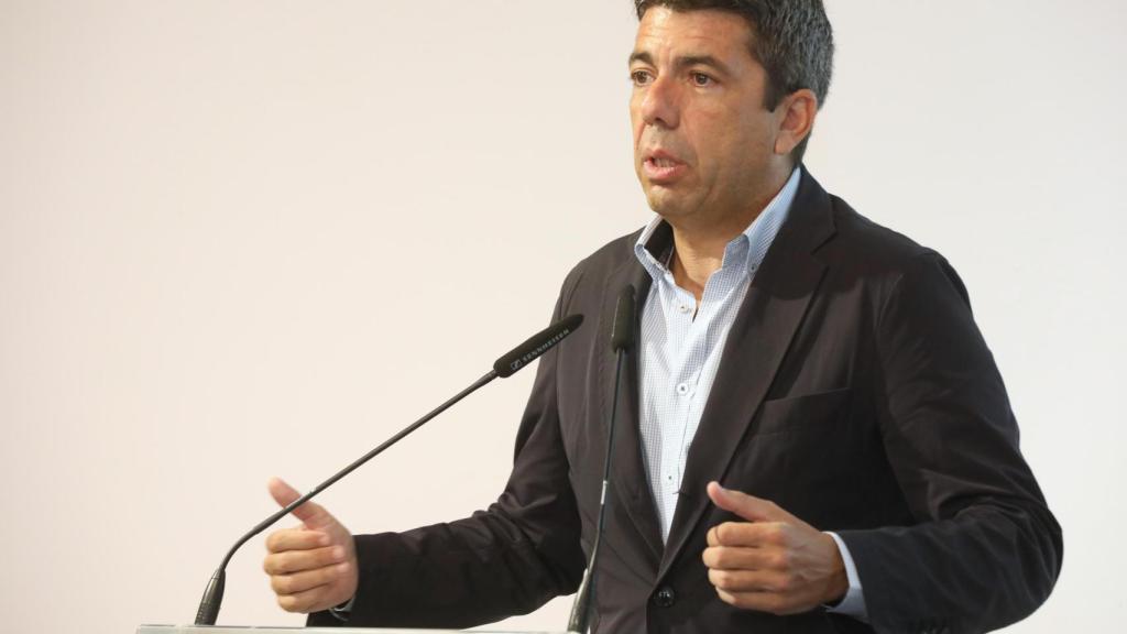 Carlos Mazón, en su intervención de esta mañana en el acto con la Diputación de Alicante.