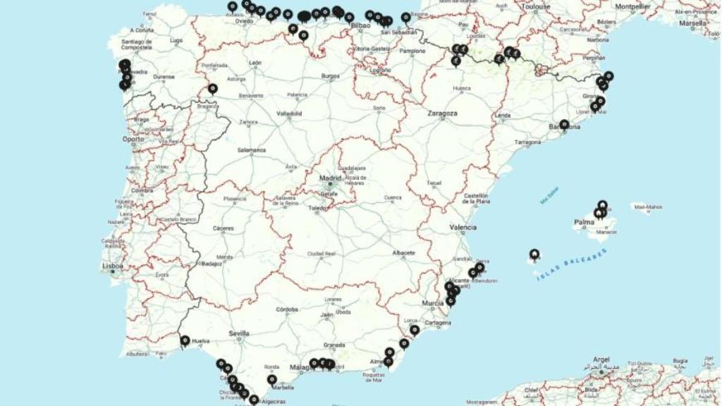 Puntos negros para autocaravanas en España.