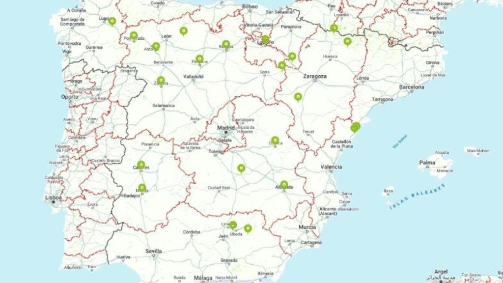 Puntos verdes para las autocaravanas.
