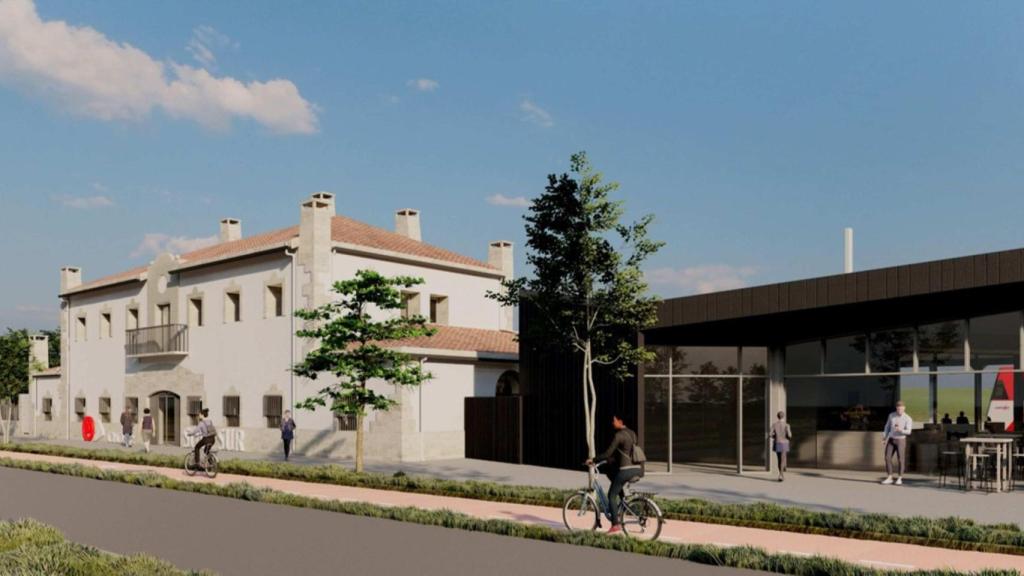 Estación Soto Sur. Infografía de la remodelación del edificio histórico.