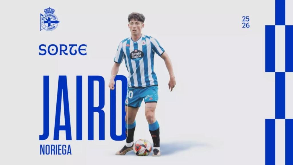 El Deportivo cede a Jairo Noriega al Racing de Ferrol.