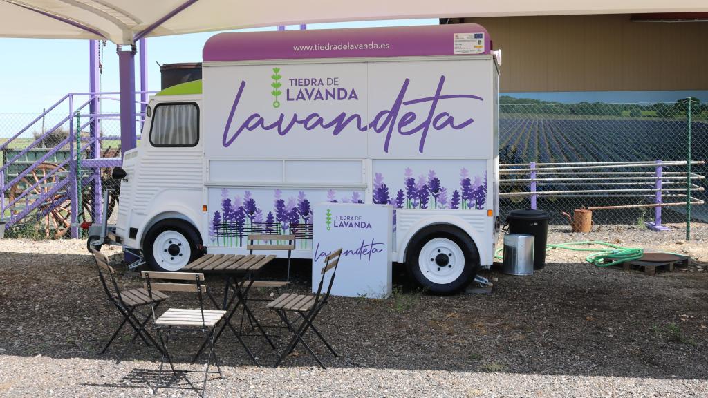 La 'lavandeta', en el jardín de 'Tiedra de Lavanda'.
