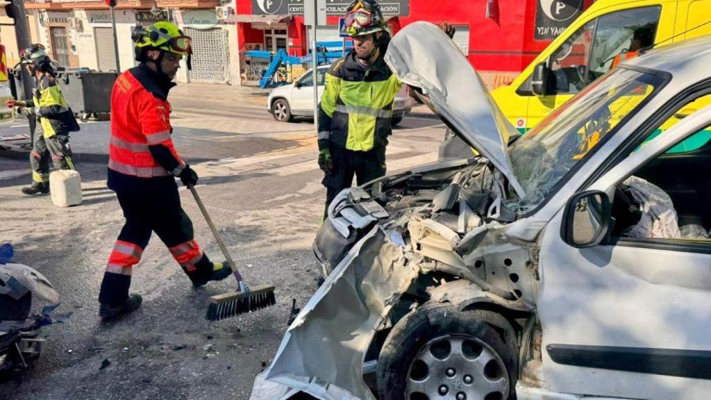 Uno de los vehículos implicados.
