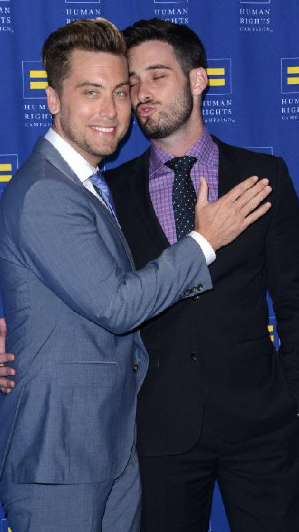 Lance Bass y su marido, Michael Turchin, en una fotografía de marzo de 2015.