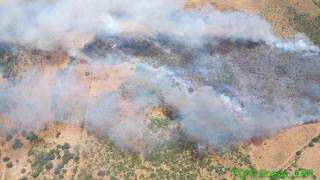 La zona afectada por el incendio.