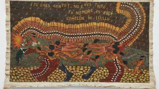 Santiago Yahuarcani: 'Tigre rig', 2023. Foto: Juan Pablo Murrugarra