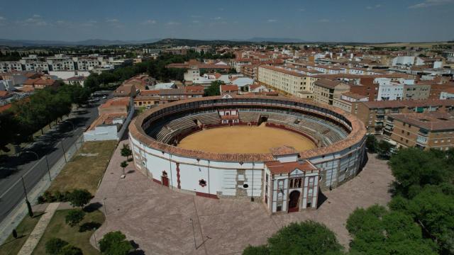 Vista aérea de la plaza de toros de Ciudad Real.