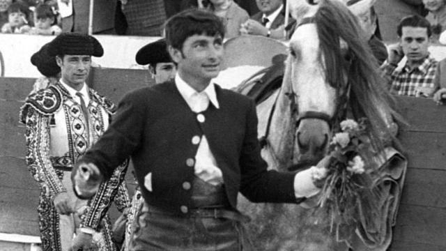 El rejoneador Rafael Peralta en una de sus actuaciones.