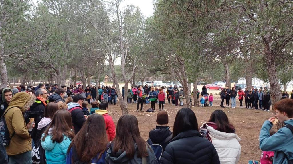 Acciones de conocer y defender el Pinar en Zaragoza.