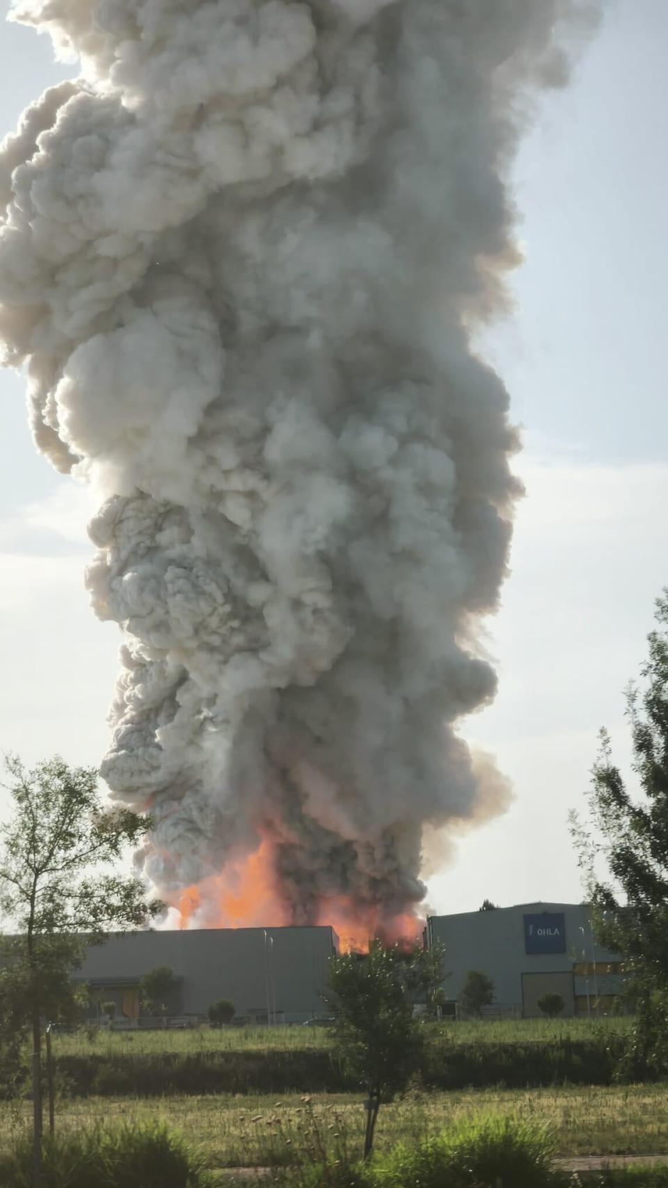 Incendio en Azuqueca de Henares (Guadalajara).