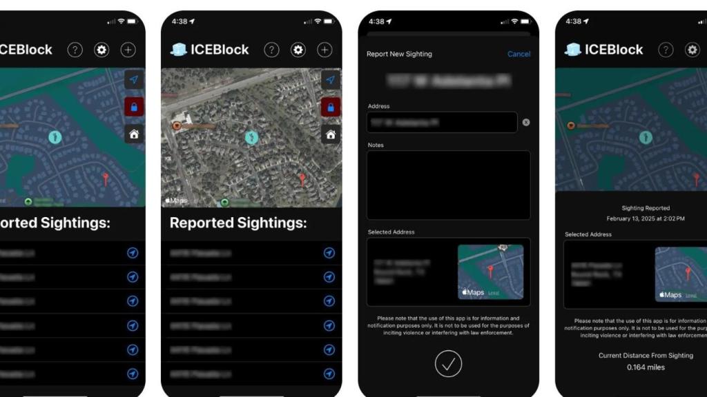 La App ICEBlock sirve para localizar agentes del ICE