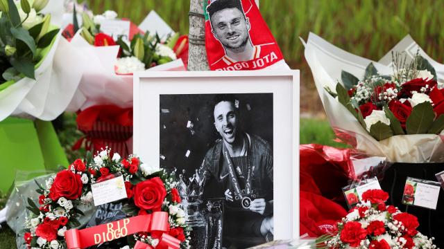 Tributo en homenaje a Diogo Jota tras su fallecimiento.