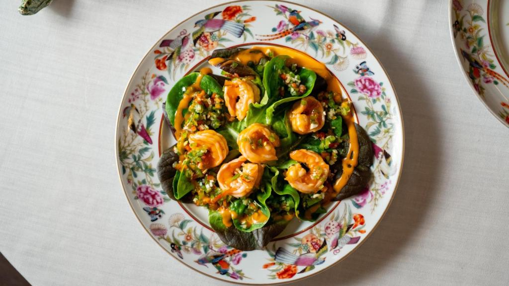 Langostinos en salpicón.