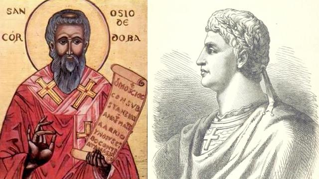 Osio de Córdoba y Constantino el Grande.