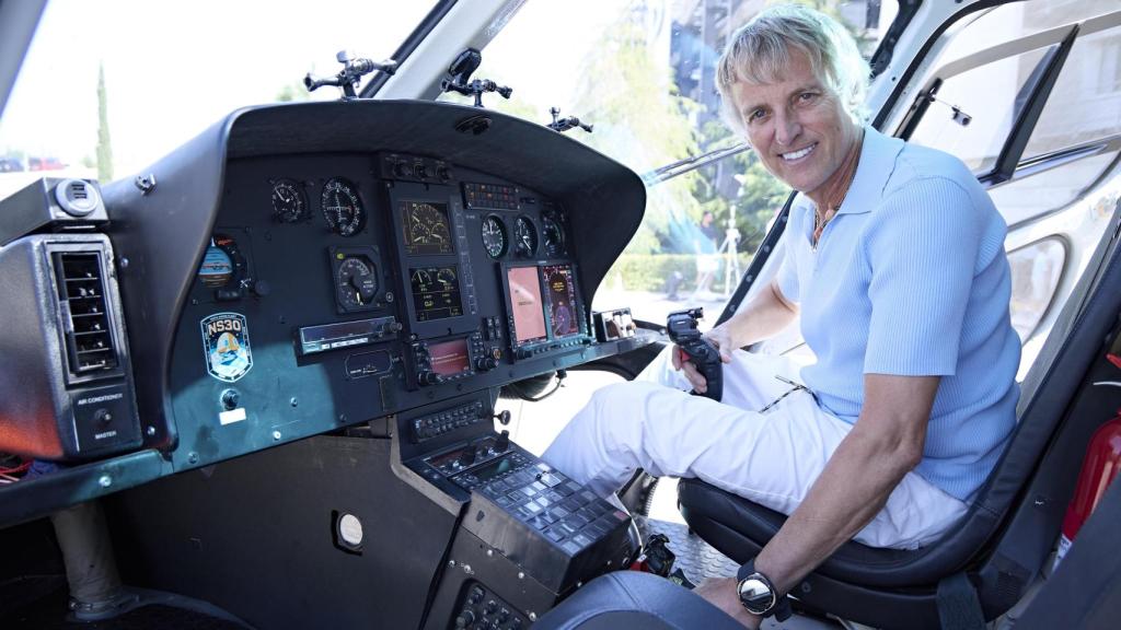 Calleja durante la grabación de 'Volando Voy, Volando Vengo'