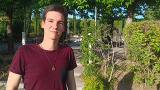 Alonso Díaz Uña, estudiante del doble grado de Física y Matemáticas.