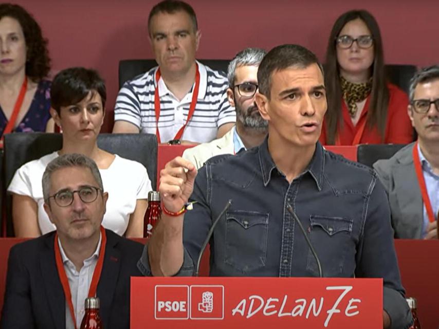 Pedro Sánchez durante el comité federal del PSOE.
